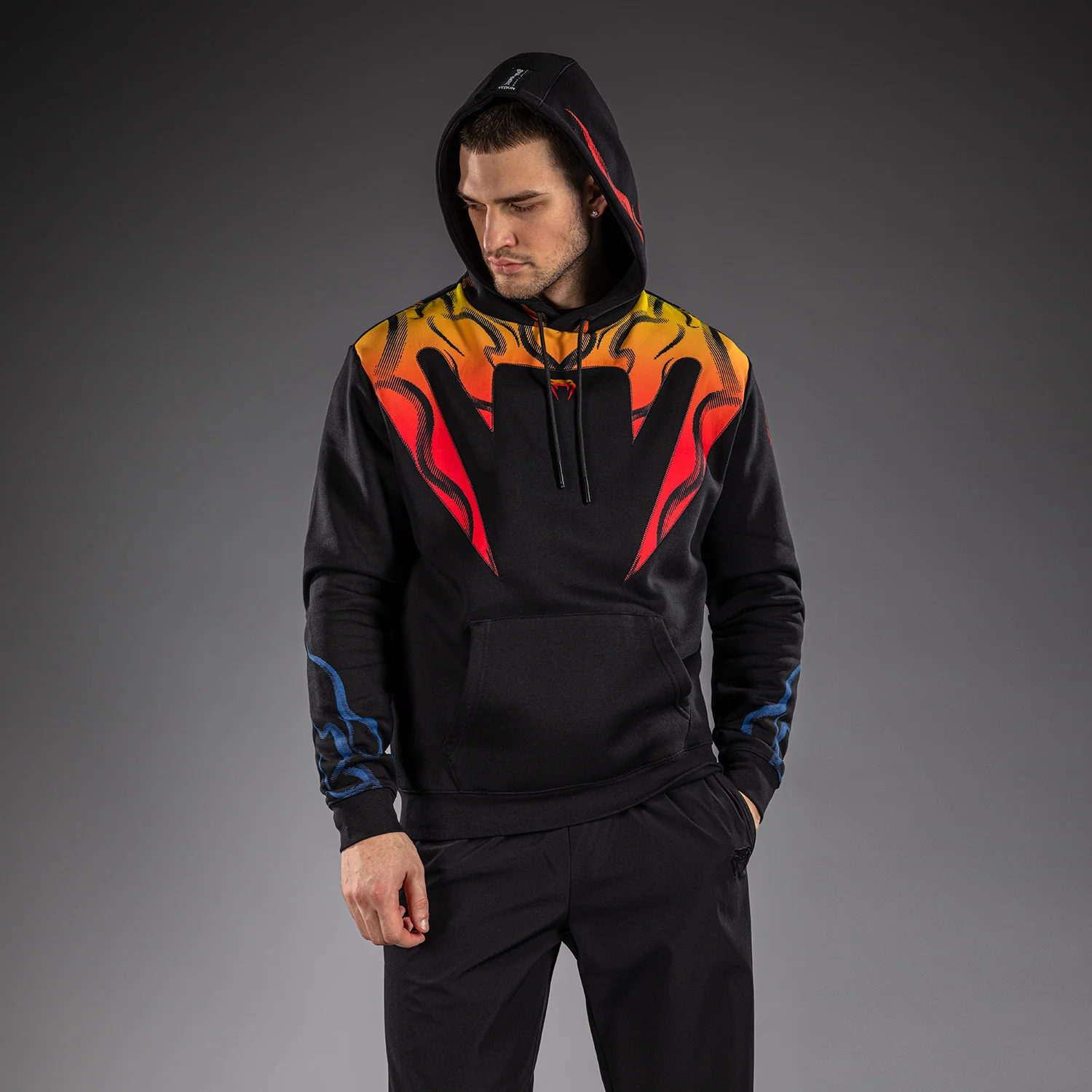 Venum x TEKKEN 8 Pullover Hoodie - Yoshimitsu - Black/Orange - Image 2