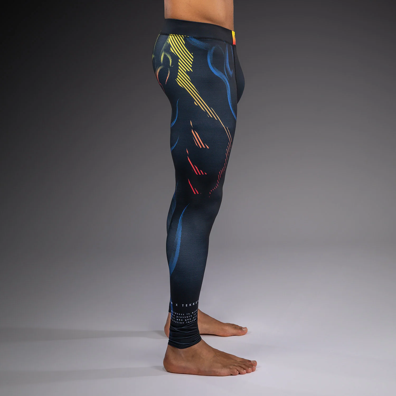 Venum x TEKKEN 8 Spats - Yoshimitsu - Black/Orange - Image 3