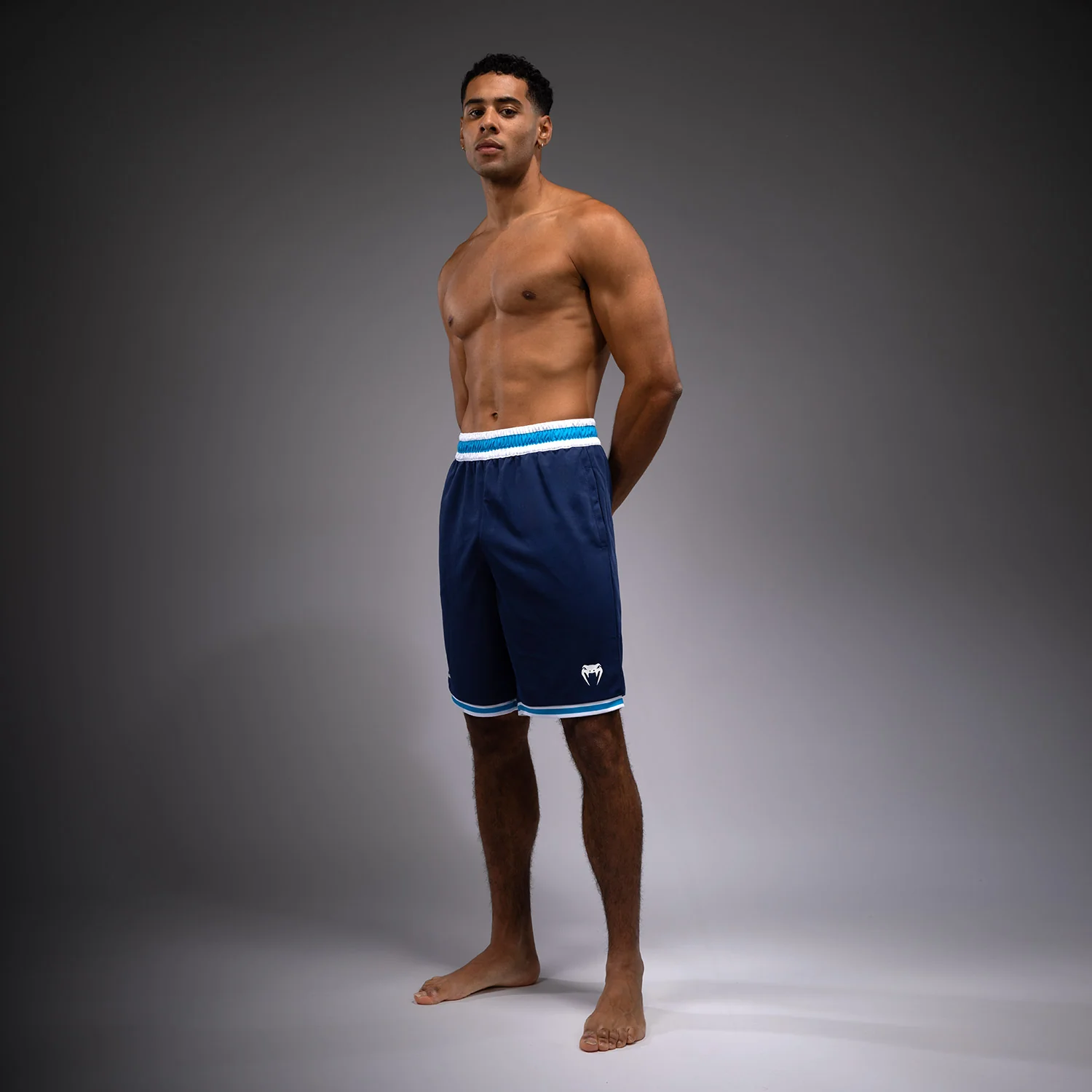 Venum x Top Rank Original Men's Basketball Shorts - Navy Blue - Image 5