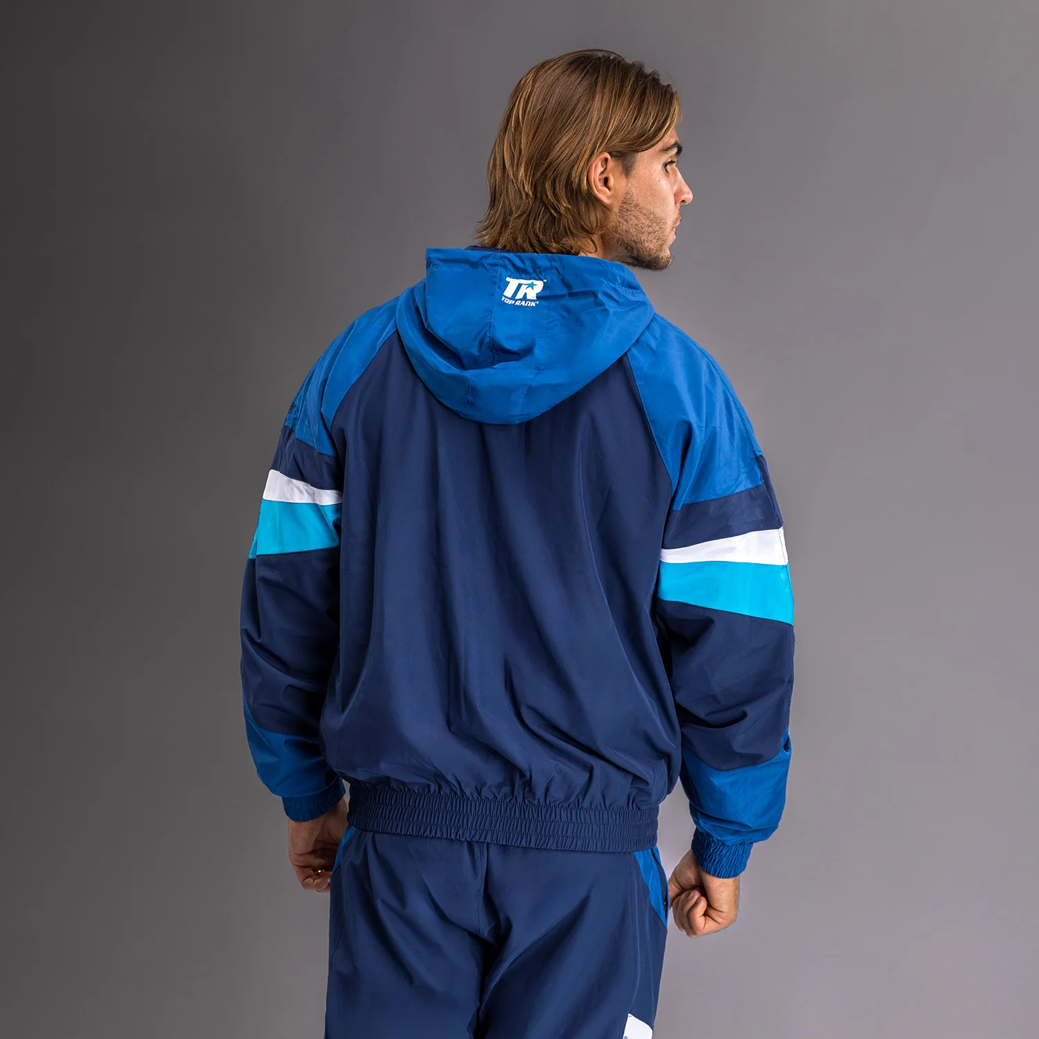 Venum x Top Rank Original Men's Hooded Tracksuit Jacket - Navy Blue - Image 2