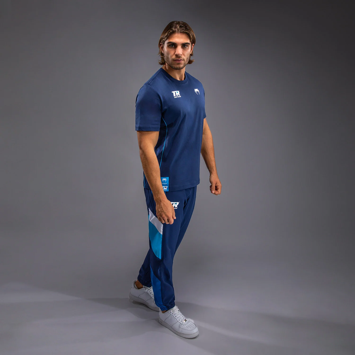 Venum x Top Rank Original Men's T-Shirt - Navy Blue - Image 4