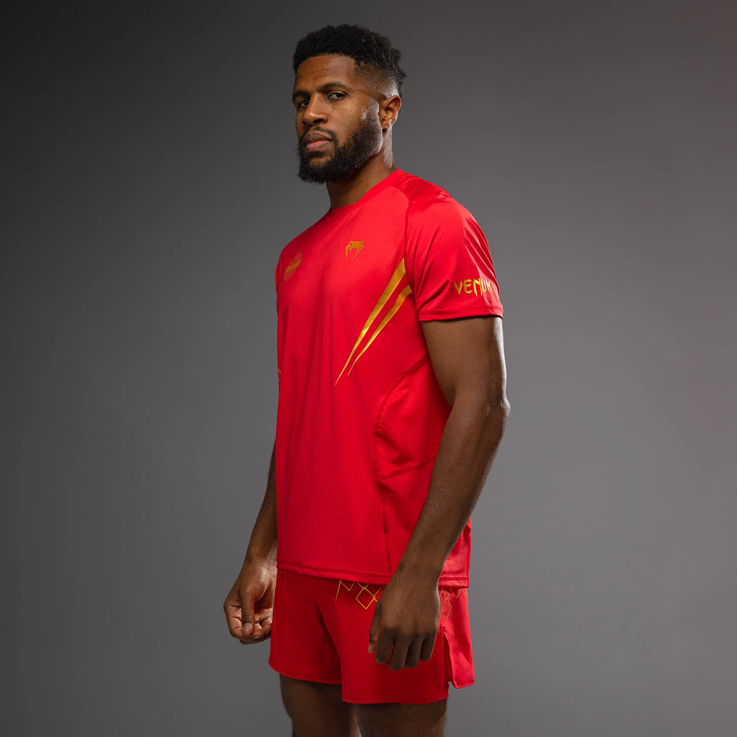 Venum x WOW FC Dry-Tech T-Shirt - Fury Red/Gold - Image 5