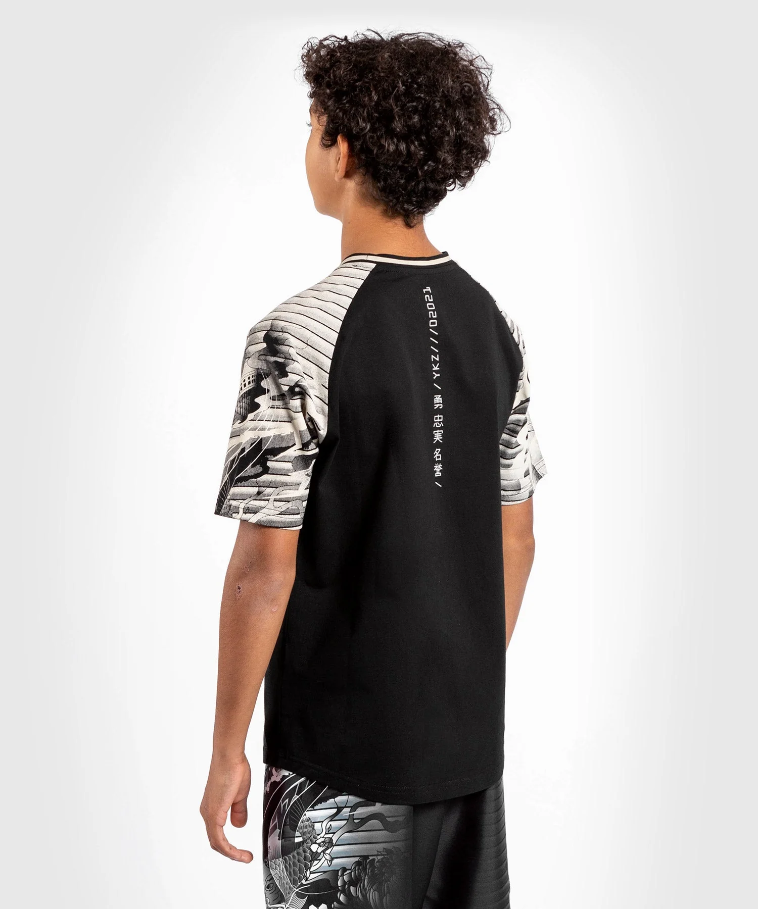 Venum YKZ21 Kids T-shirt – Black/White - Image 4