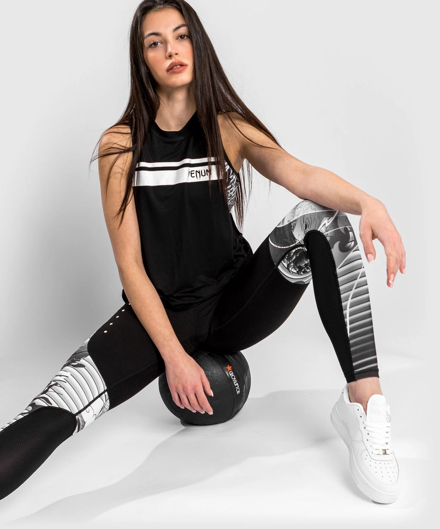 Venum YKZ21 Women’s Tank Top – Black/White - Image 2