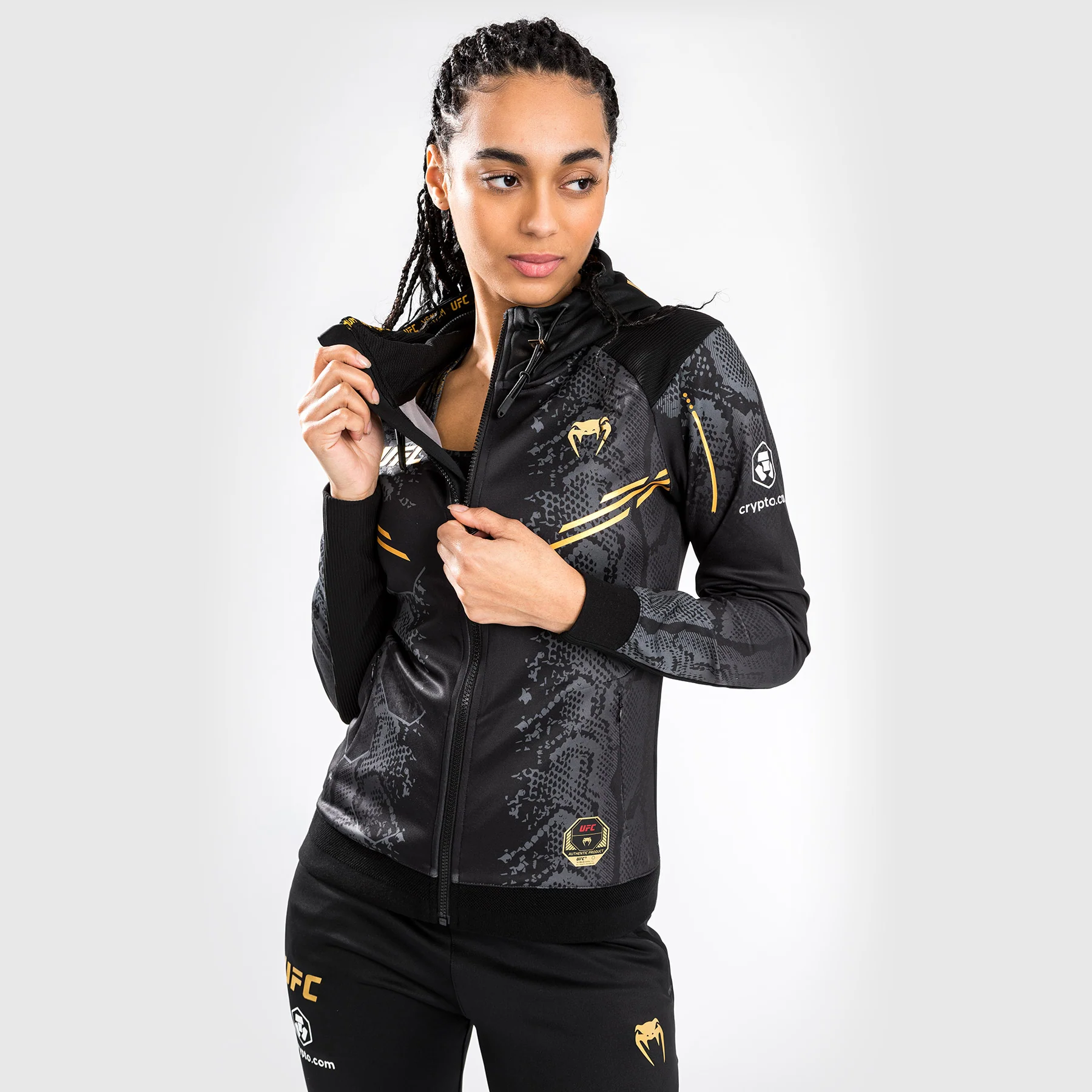 UFC Adrenaline by Venum Personalized Authentic Fight Night  Women’s Walkout Hoodie - Champion - Image 3