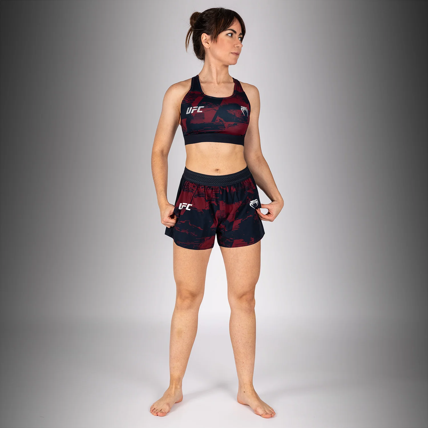 Women’s UFC Zenith by Venum Burgundy Authentic Fight Week Performance Short - Image 8