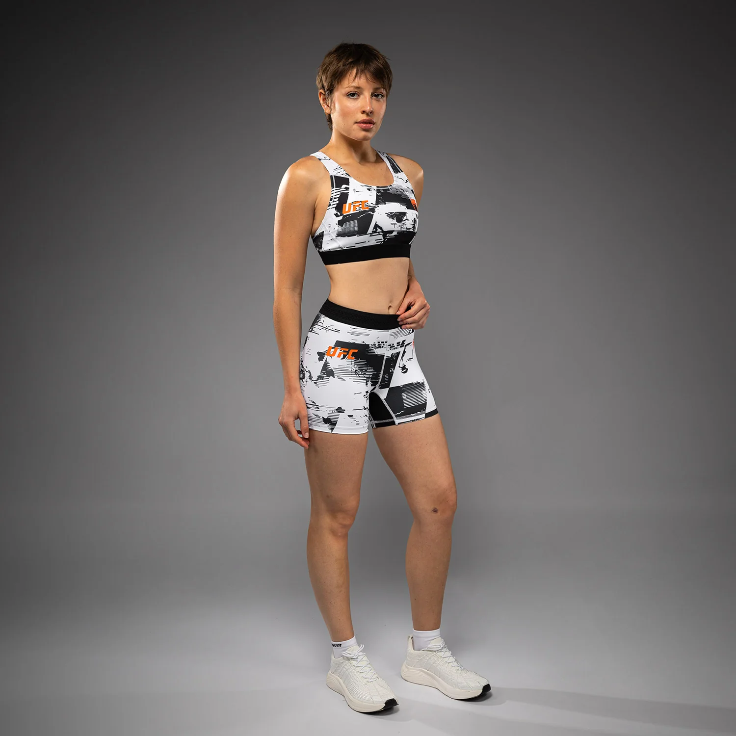 Women’s UFC Zenith by Venum White Authentic Fight Week Performance Vale Tudo Short - Image 3
