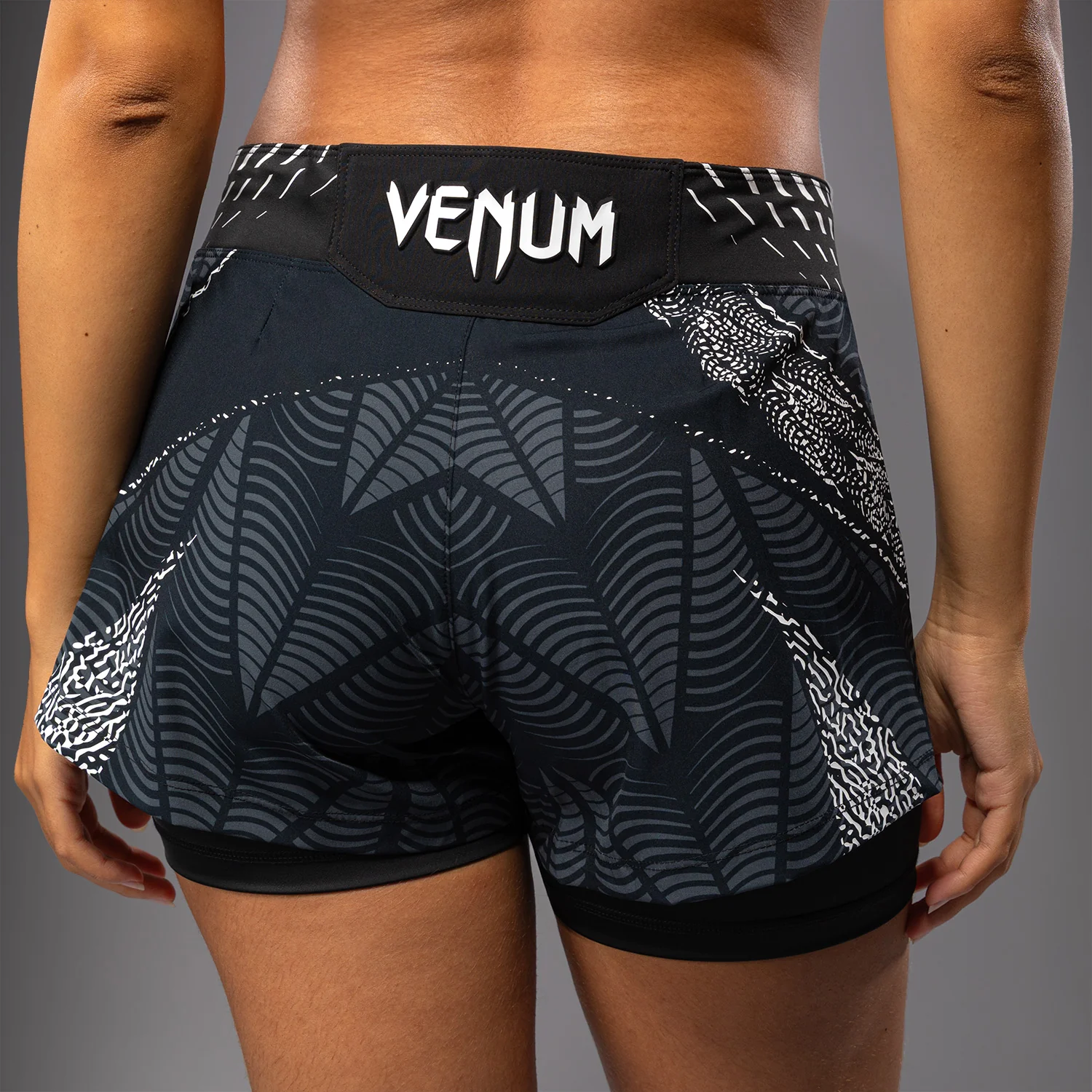 Women's UFC Zenith by Venum Black Authentic Short Fit Fight Short - Image 7